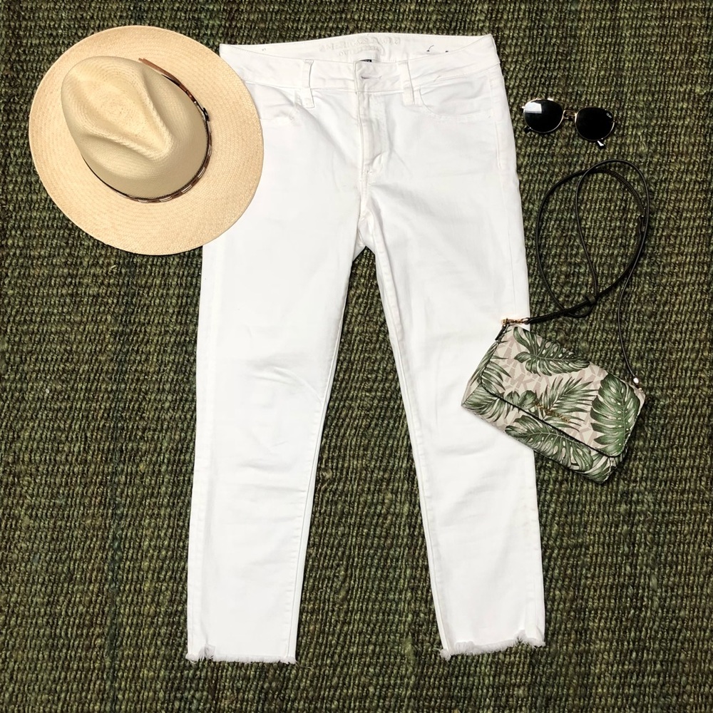 White Cropped Skinny Jeans